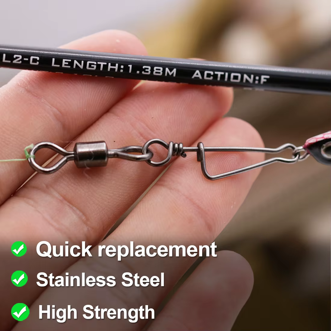 Giratorios italianos y clips Coastlock de cambio rápido para pesca - imagen 5