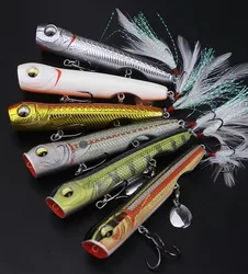 Señuelo Popper TAKEDO con rodamiento y triple anzuelo para lubina