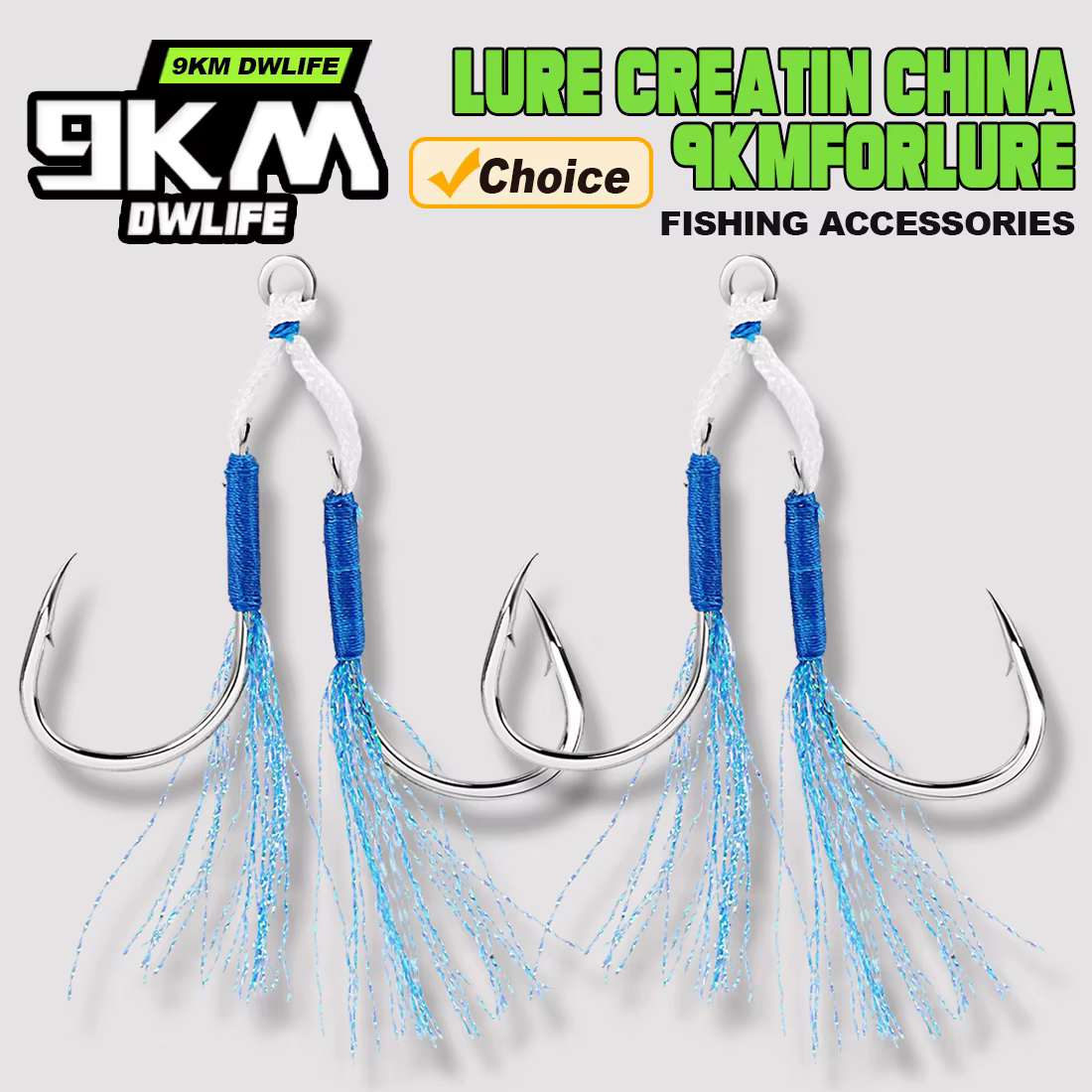 Anzuelos de asistencia tungsteno para jigging de atún en agua salada
