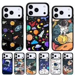 Funda iPhone con diseño espacial de dibujos animados trasera