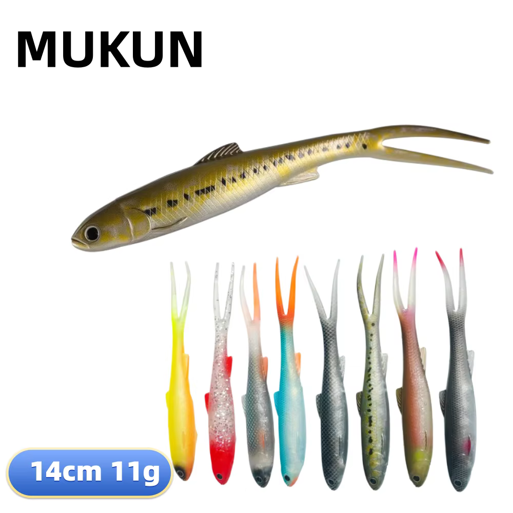 Vinilo Split Tail Forked Fish MUKUN – Señuelo para atún biónico - imagen 5