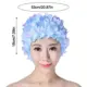 Gorro de natación floral 3D elástico para mujer – colorido - imagen 4