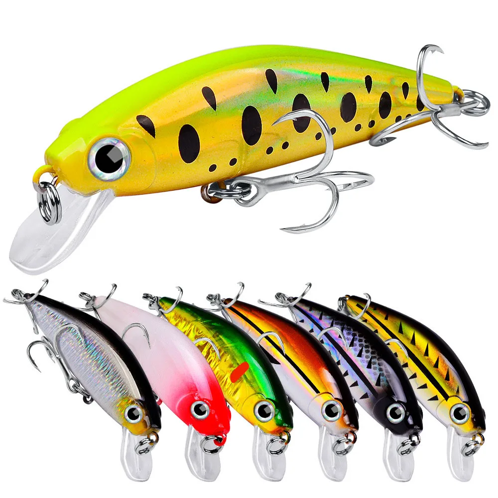 Señuelo Minnow de hundimiento lento para bass y lucio con cola dura - imagen 3