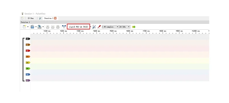 Configuración de canales y captura con PulseView