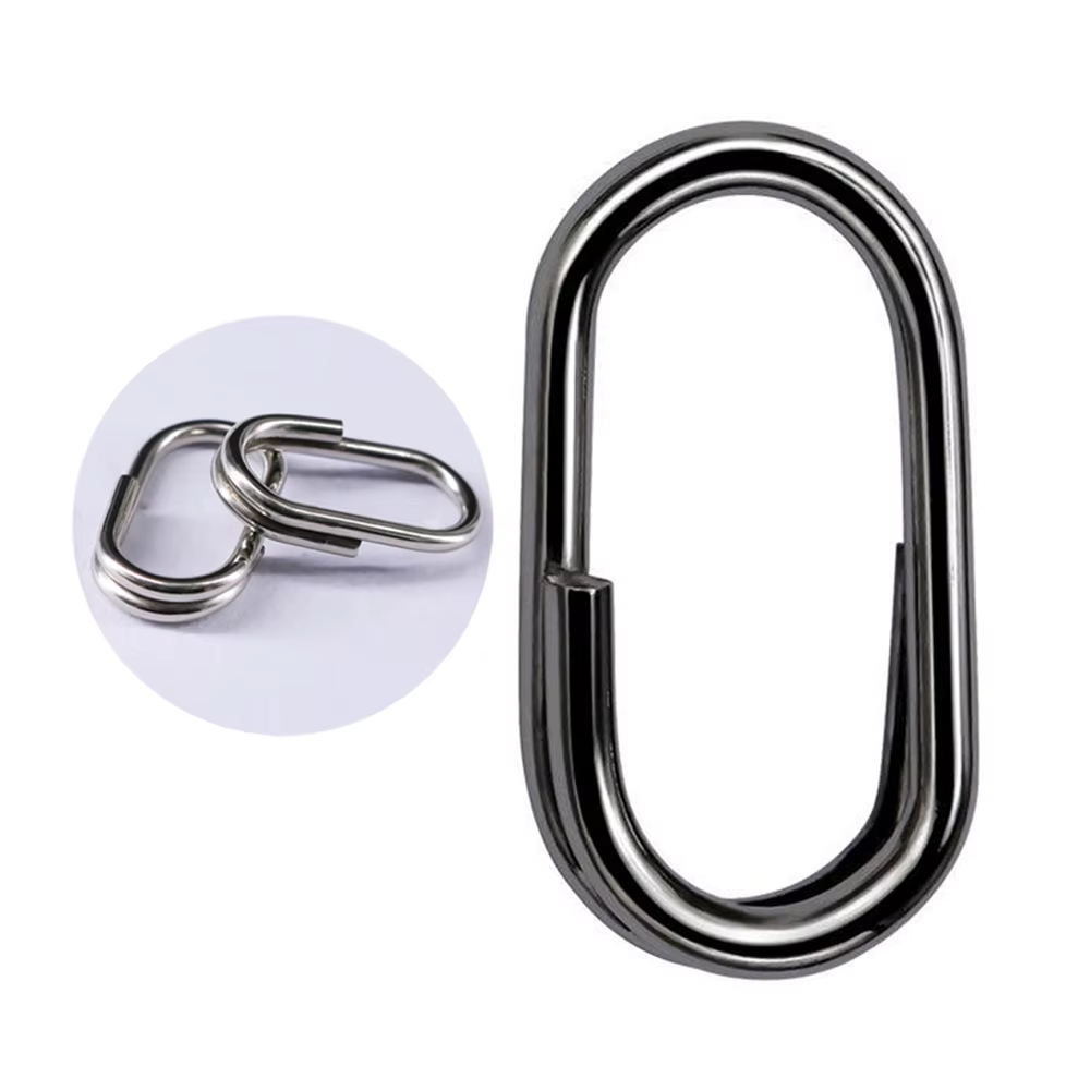 Señuelo ovalado para lucio con anillos giratorios acero inoxidable - imagen 4