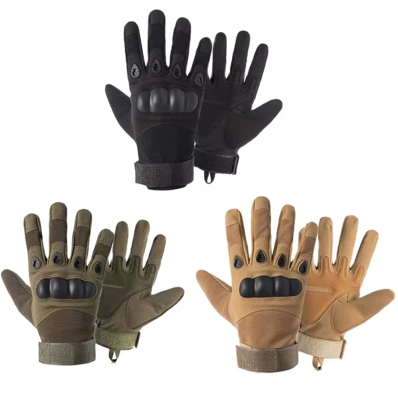 Guantes tácticos de dedo completo para caza ciclismo y motocicleta