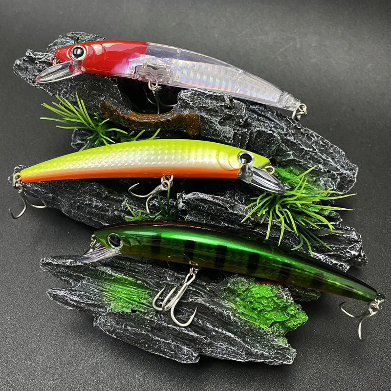 Señuelos Minnow Jerkbait láser flotantes de cristal – gran lance - imagen 4
