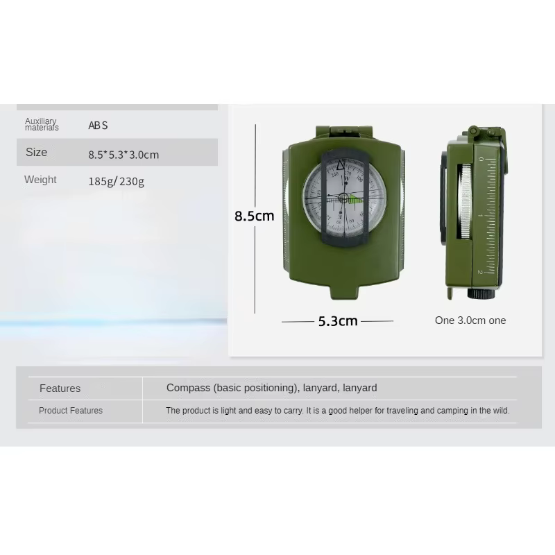 Brújula náutica multifuncional para pesca - Luz nocturna - imagen 2