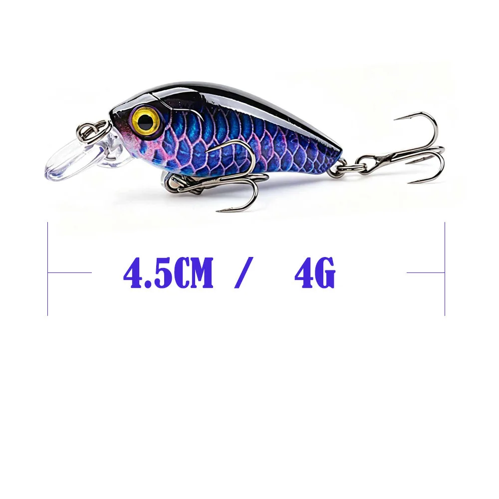 Crankbait flotante de plástico duro para trucha, bass y lucio
