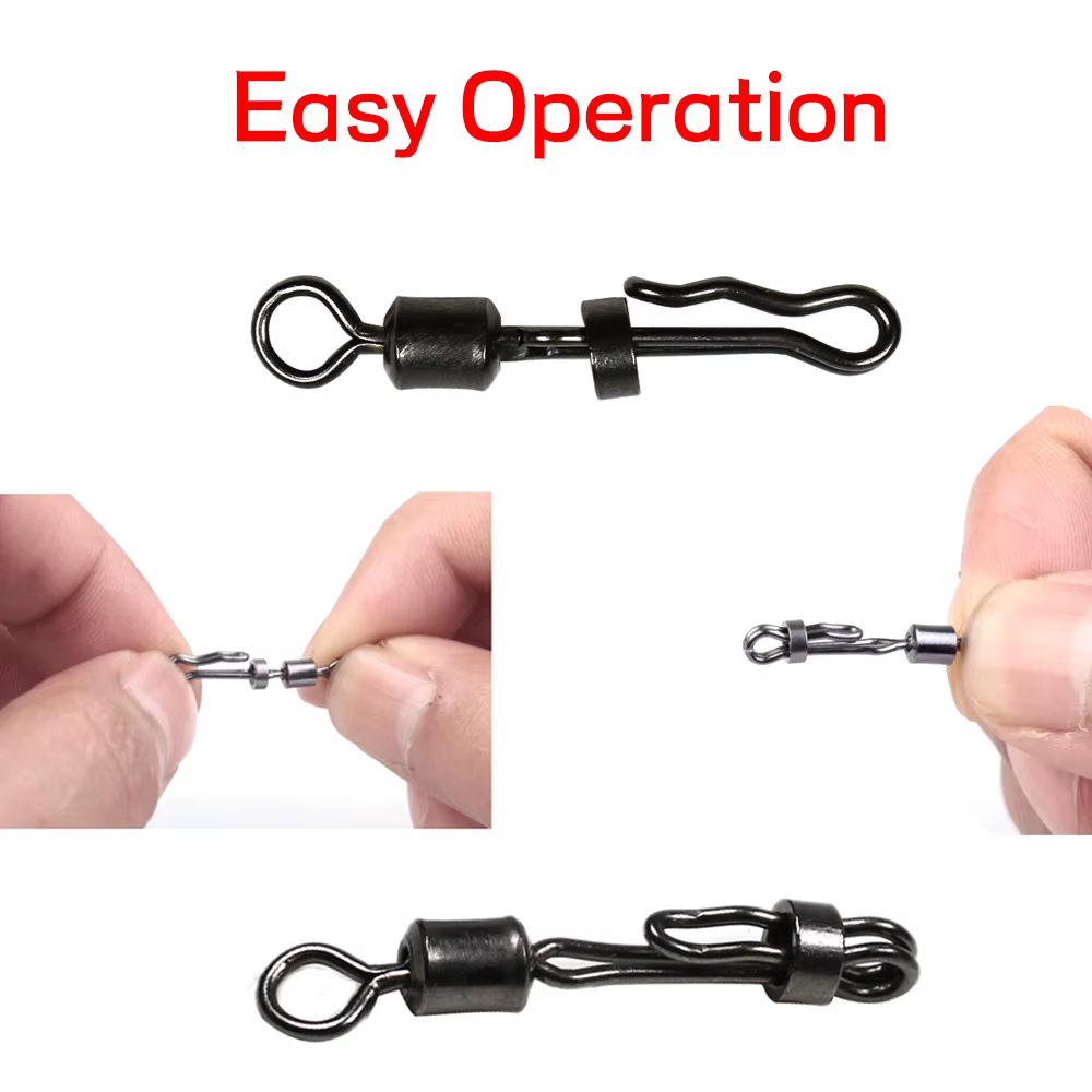 Bimoo Conector Giratorio para Carpa con Bloqueo Almeja - Latón - imagen 2