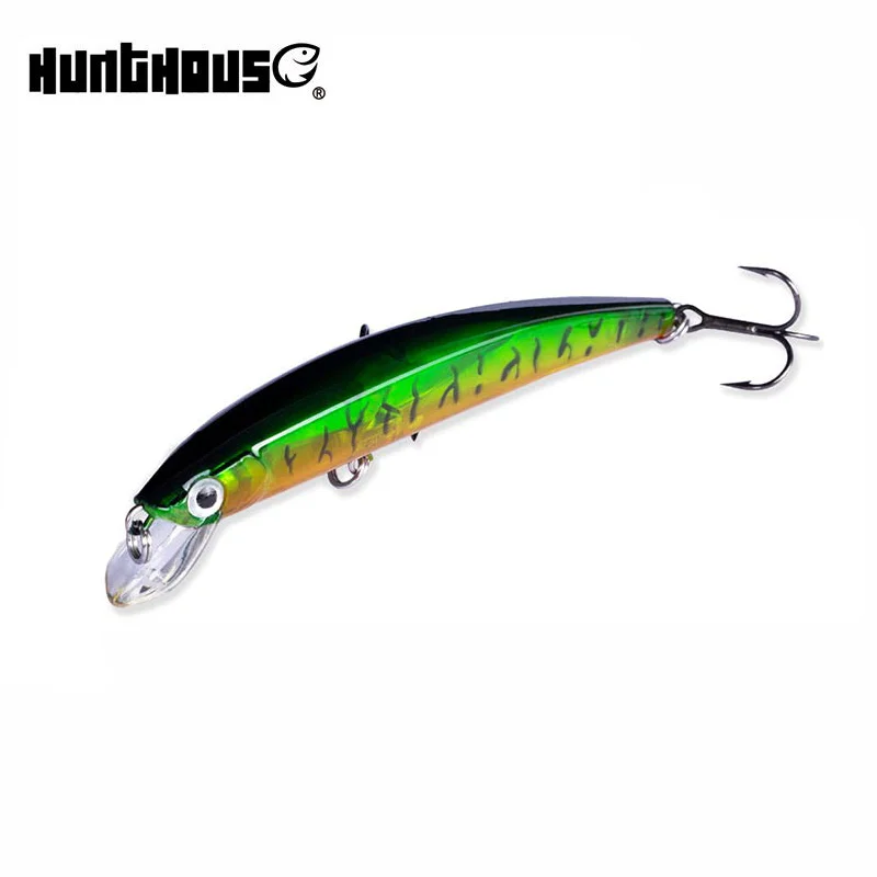 Hunthouse wobblers de cristal 3D para lubina, jerkbait flotante