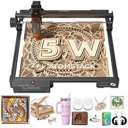 Atomstack A5 Pro V2 – Grabador láser 5W CNC para acrílico y madera