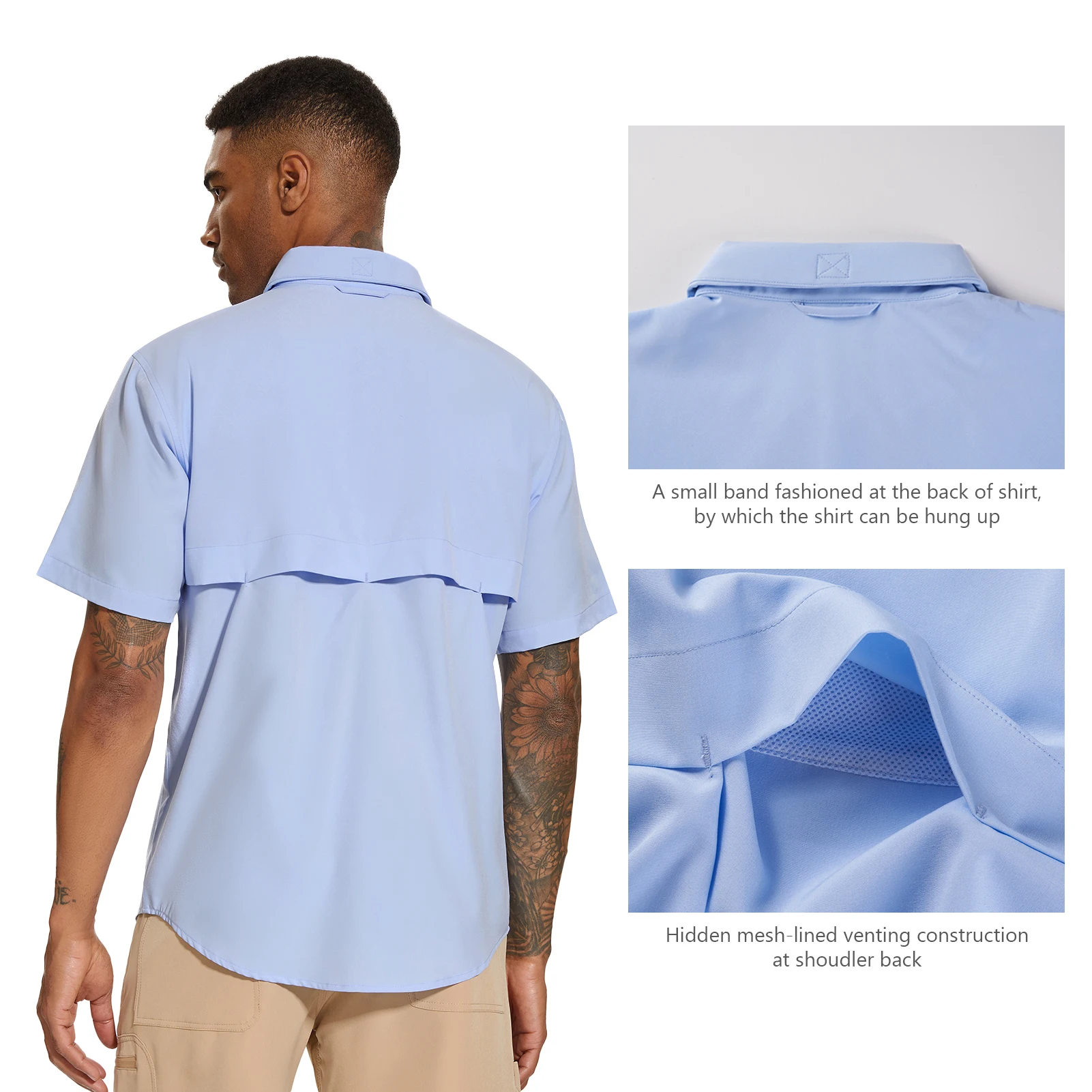 BASSDASH Camisa de pesca transpirable UPF 50+ manga corta - imagen 5