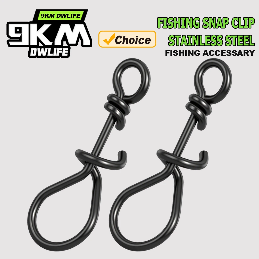 9KM Clip de pesca acero inoxidable cambio rápido para señuelos - imagen 5