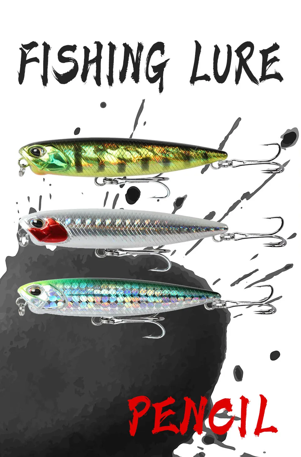 Señuelo WALK FISH – vista frontal