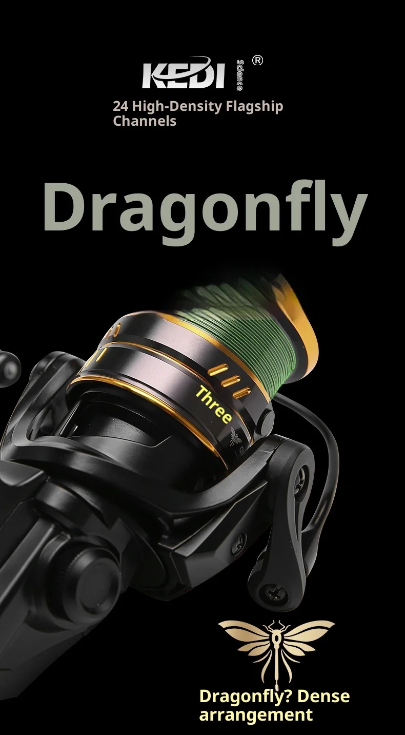 Carrete KEDI Dragonfly vista frontal