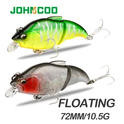 JOHNCOO Wobbler 72mm – Señuelo flotante para lubina y lucio