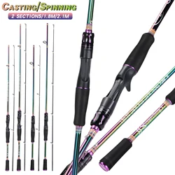 Caña baitcasting Sougayilang fibra de carbono para lubina y trucha