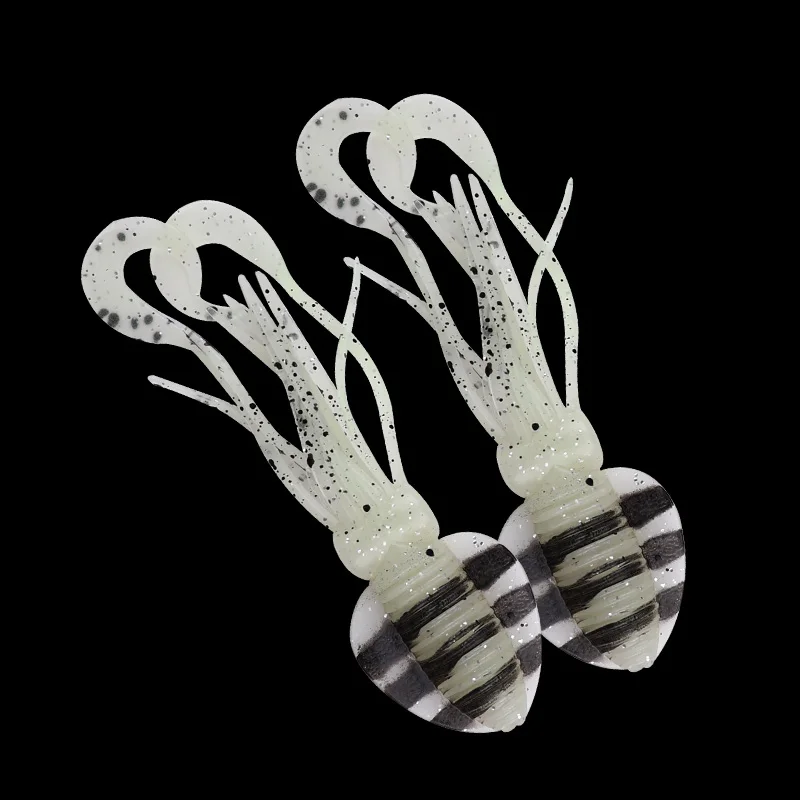 FISHINGFANS Señuelo para calamar luminoso UV – Cebo oscilante - imagen 5