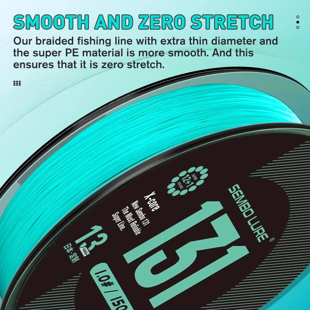 Zukibo Sembo 131 línea trenzada – Resistente abrasión zero stretch - imagen 5