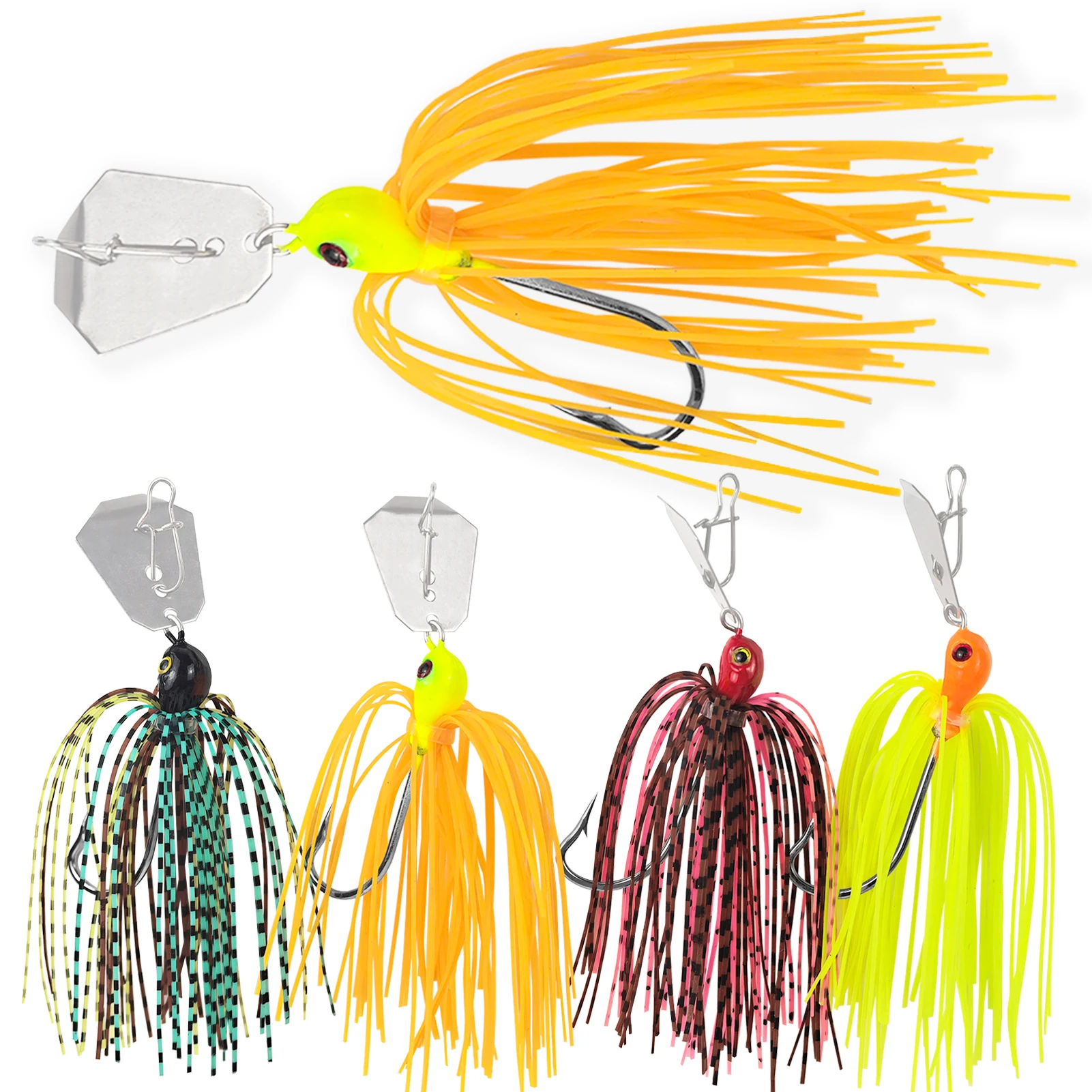 Buzzbaits y Chatterbaits para lubina con faldas de goma Free Fisher