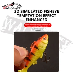 WALK FISH Señuelo blando Jig Head cola en T para lucio y lubina