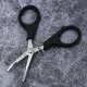 Tijeras de pesca inox dobladas y alicates para señuelos portátiles - imagen 4