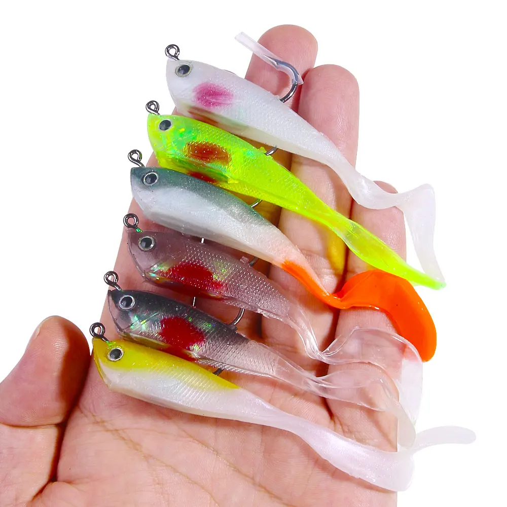 Señuelos blandos con jig head para lubina y lucioperca
