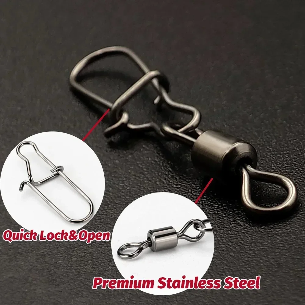 Conector giratorio pin y anillo rodante para señuelos de pesca - imagen 3