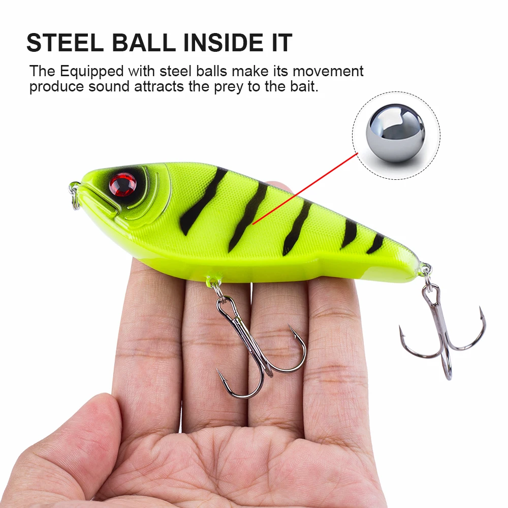 Hanlin Glide Jerkbait – Crankbait duro para lubina y black bass - imagen 4