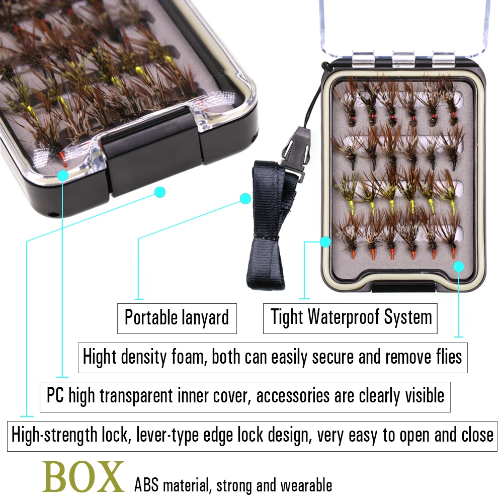 Vtwins Tenkara Sakasa Kebari: moscas de trucha en caja impermeable - imagen 2