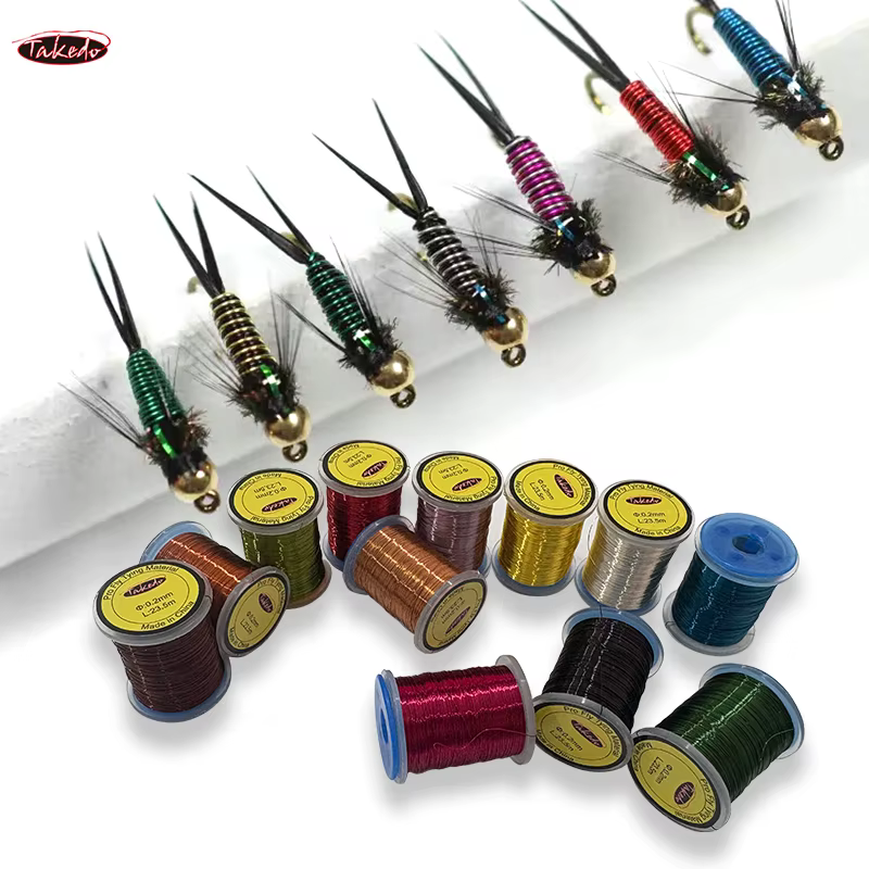 TAKEDO TN92 Hilo de cobre para montaje de moscas y jigs - imagen 4