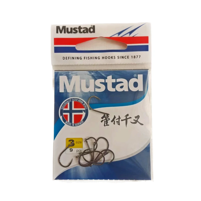 Mustad anzuelos acero carbono 10104 con púas y ojo–círculo único carpa - imagen 5