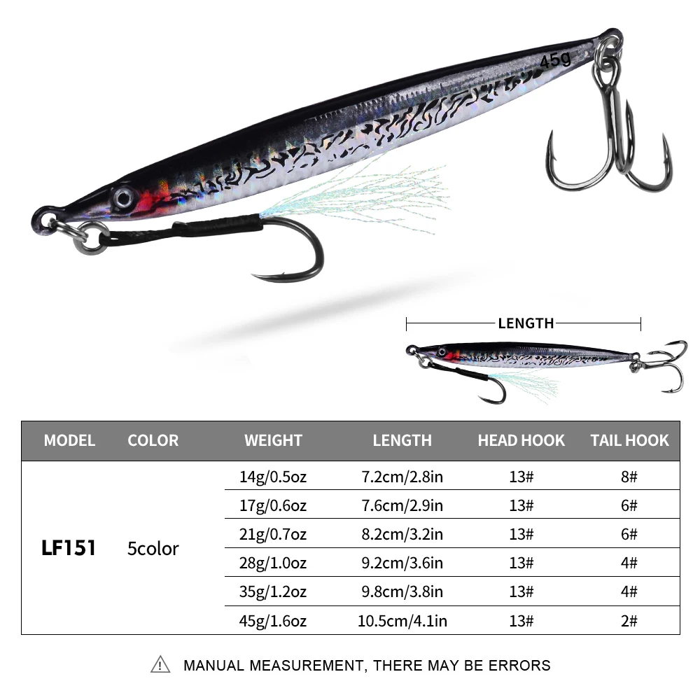 PROBEROS Jig metálico tipo cuchara para lubina – largo alcance - imagen 4
