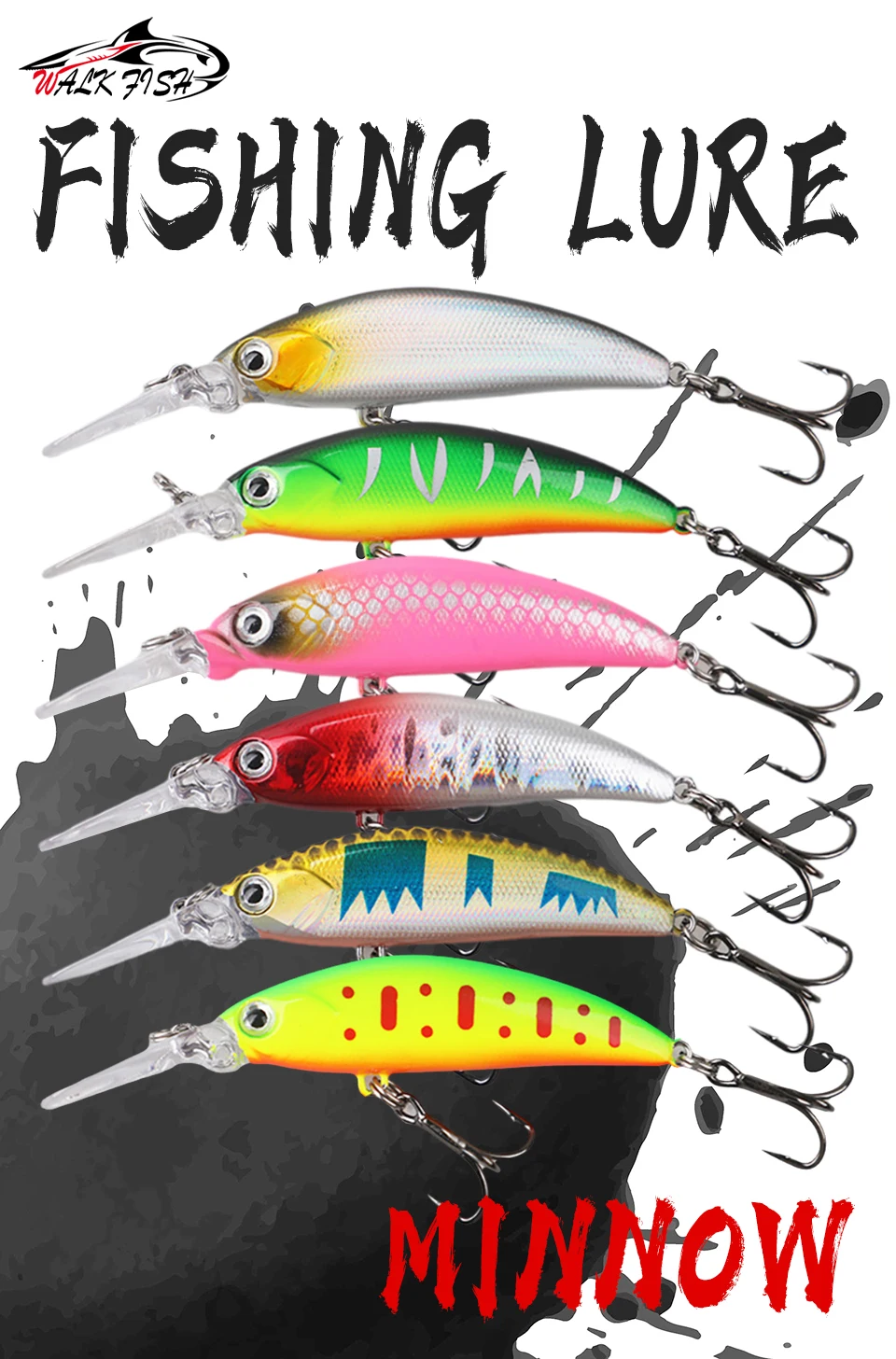 Señuelo minnow WALK FISH 7.3 cm 6 g