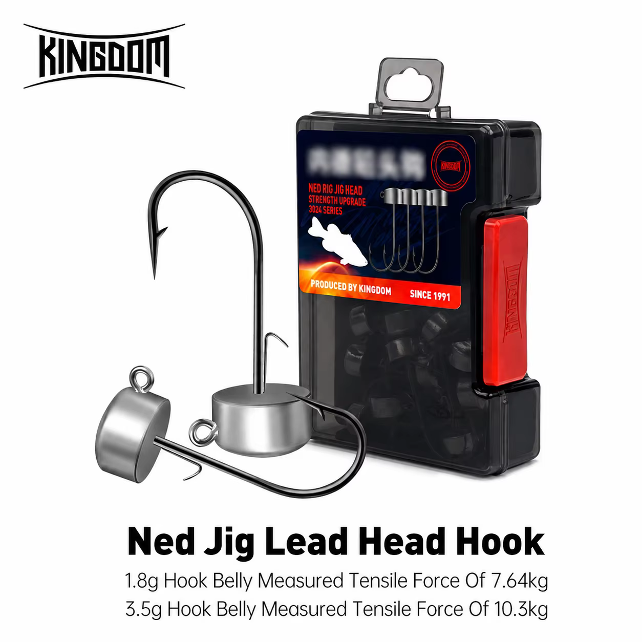 Kingdom anzuelos jig head para lubina lucio y trucha - imagen 3