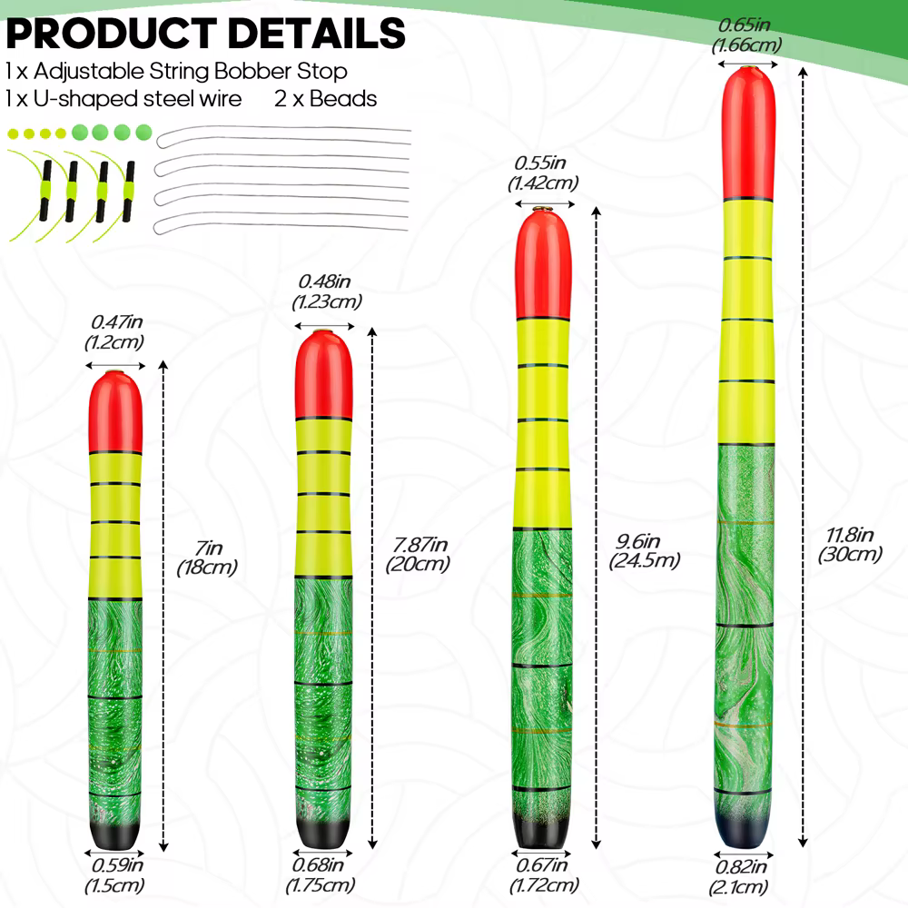 THKFISH Flotadores balsa deslizantes para bagre y carpa 7-12 pulgadas - imagen 4