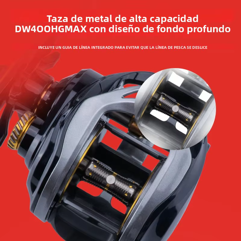 Carrete DEUKIO Big Baitcaster con mango extendido - imagen 4