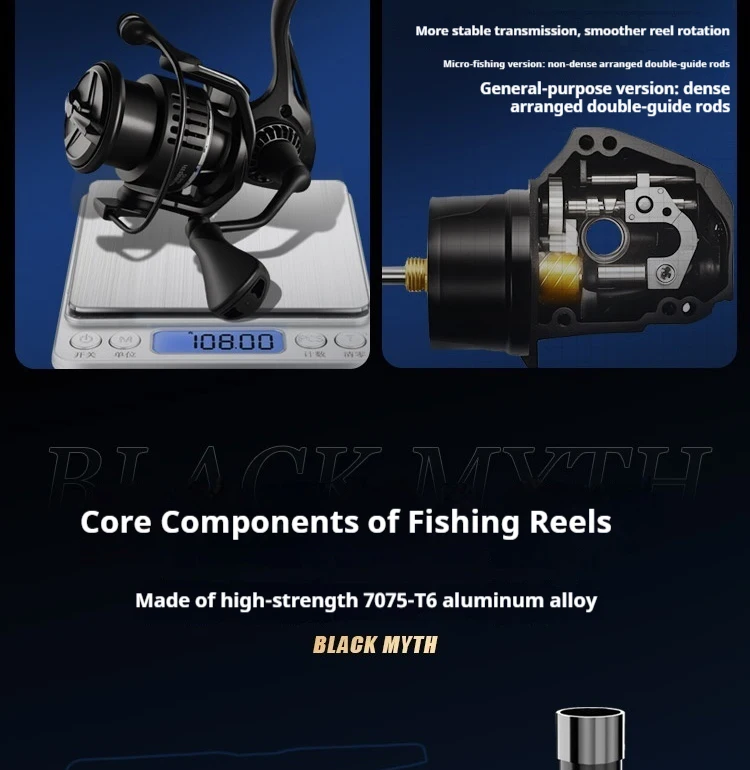 Lizard Black Myth Tight Line Lay Spinning – Carrete poco profunda - imagen 2