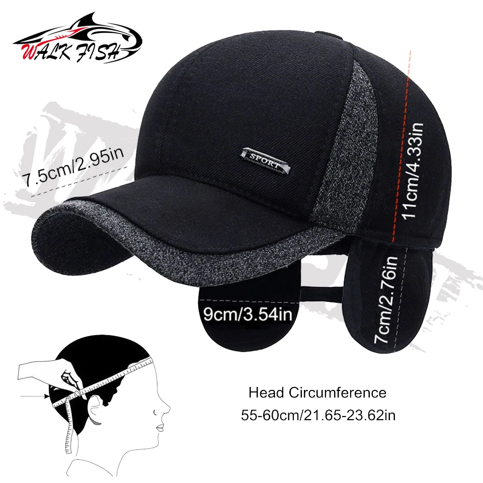 WALK FISH Gorra térmica pesca invierno– Resistente al viento ajustable - imagen 2