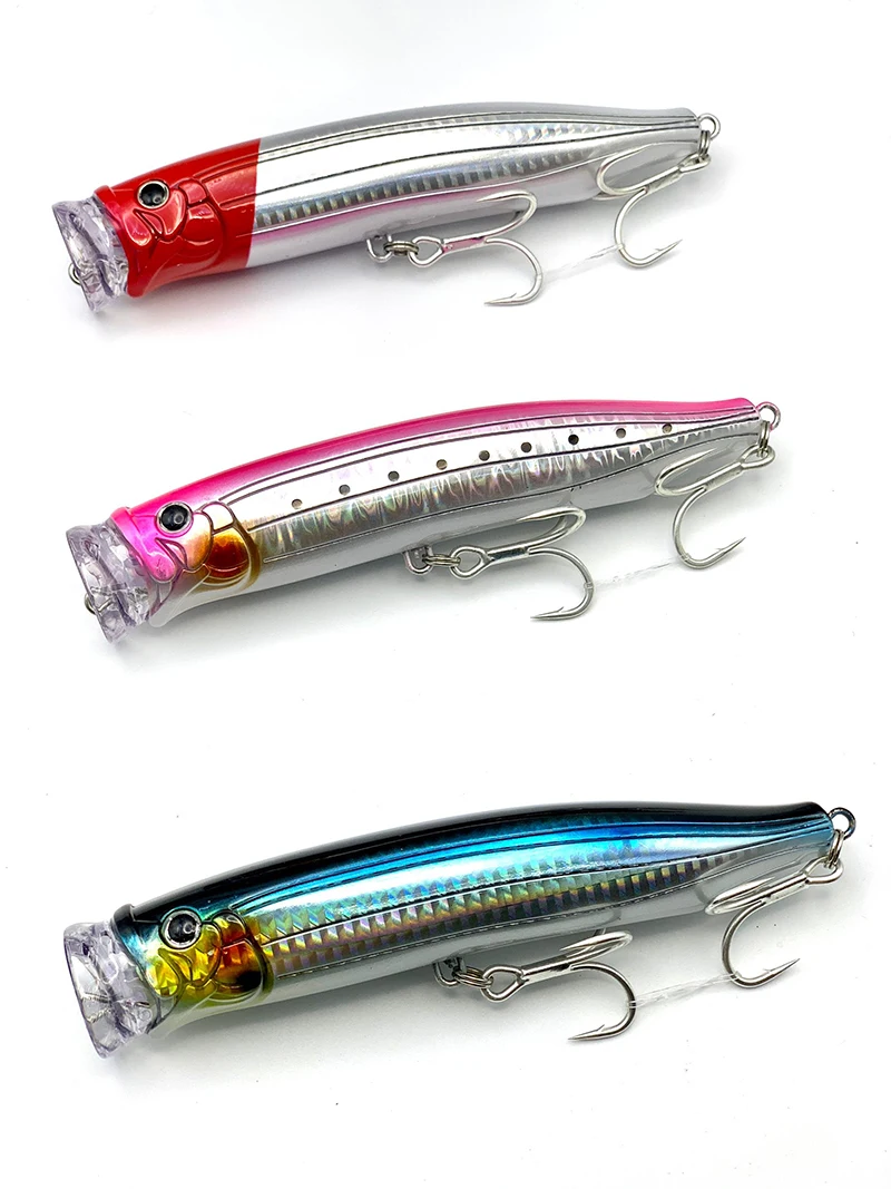 Señuelo TeStar Pop Trolling Popper 150mm 60g vista lateral
