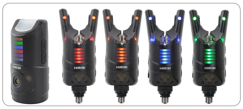 Kit de alarma de pesca Hirisi HRS1 con receptor y 4 sensores