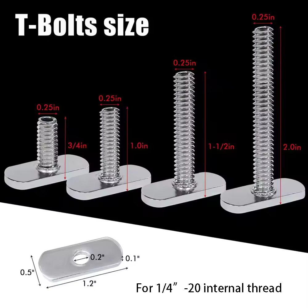 Aventik Tuercas perilla T para tornillos de riel kayak - imagen 2