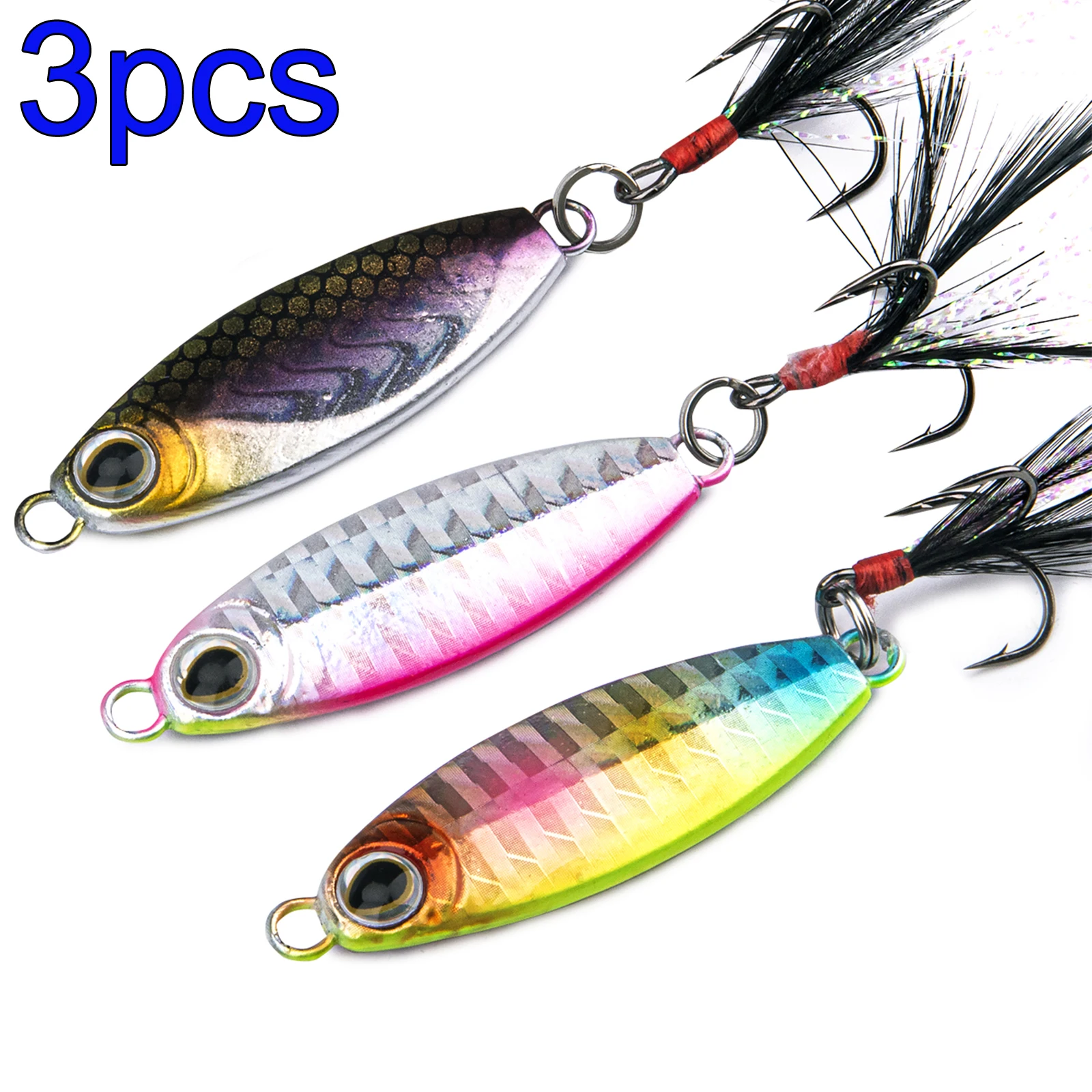 THKFISH señuelos Jig con anzuelo triple, cuchara para lucios y truchas - imagen 5