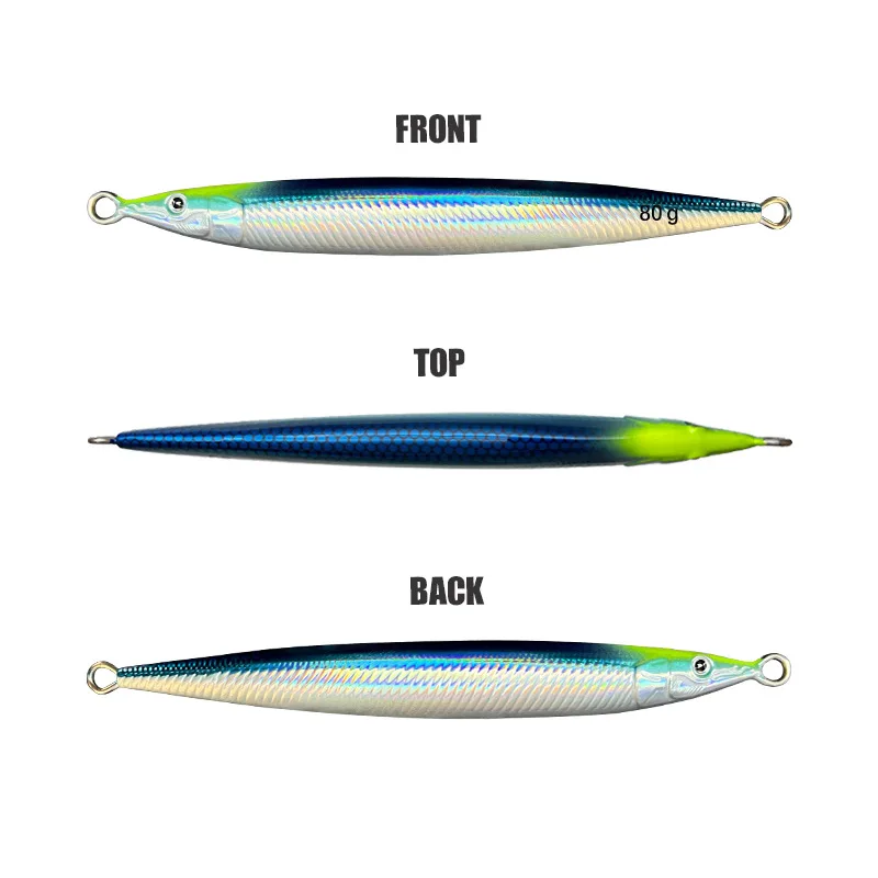 Señuelo Jig Metal UV – 60 a 120g para jigging desde barco