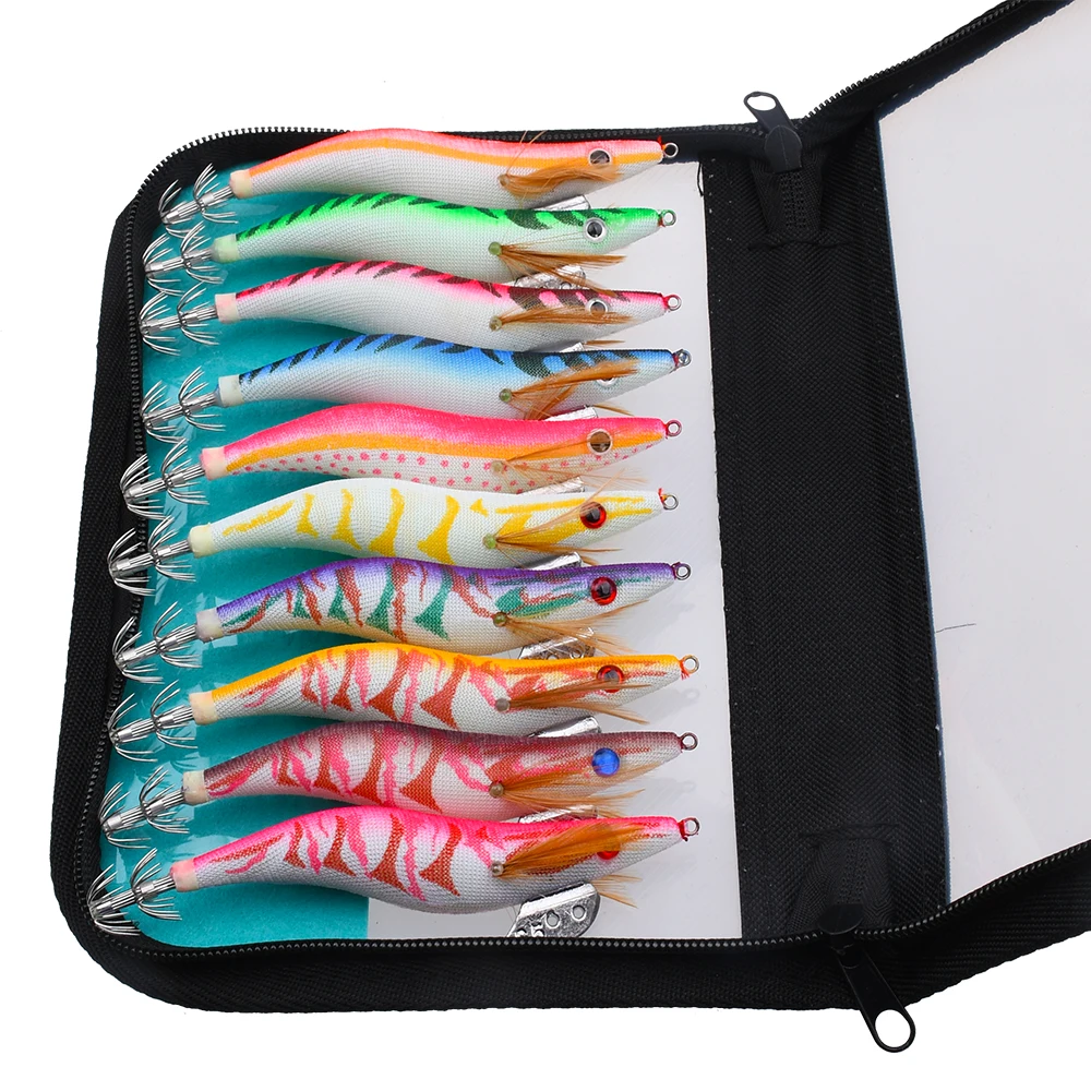 Señuelos calamar jig con ojos 3D luminosos y plomo para sepias - imagen 4