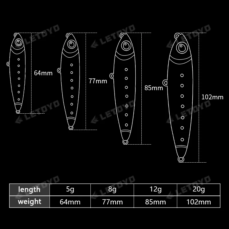 Wobbler Topwater Walk the Dog LETOYO – Señuelo para lubina superficie - imagen 3