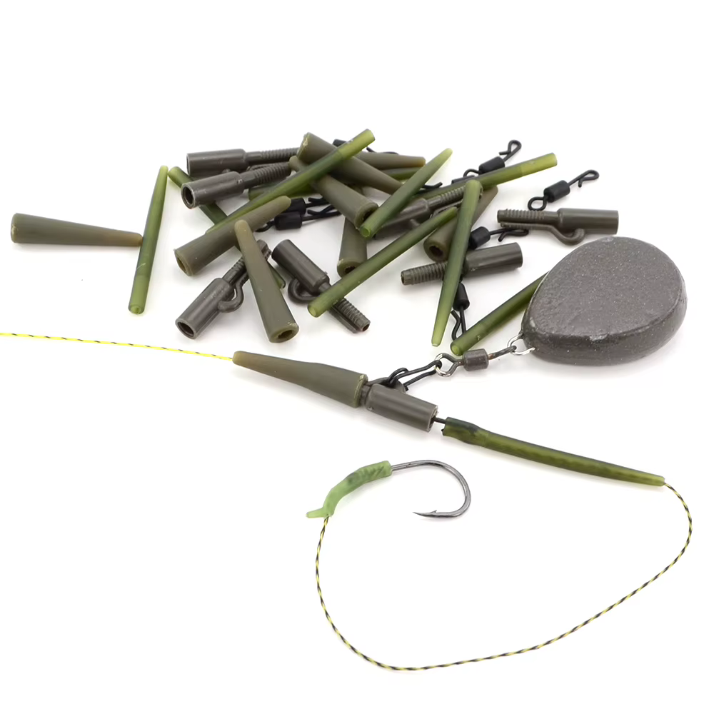 Hirisi Clips de plomo seguridad pesca carpa con aguja cebo giratorios - imagen 5