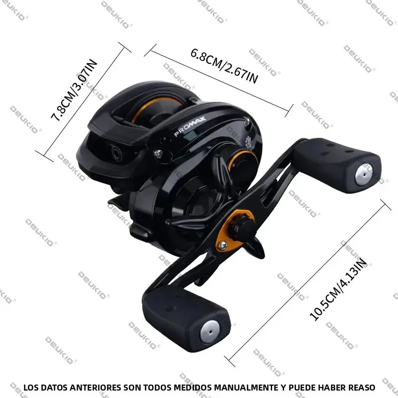 DEUKIO Carrete Baitcaster marino con bobina profunda de recambio - imagen 5