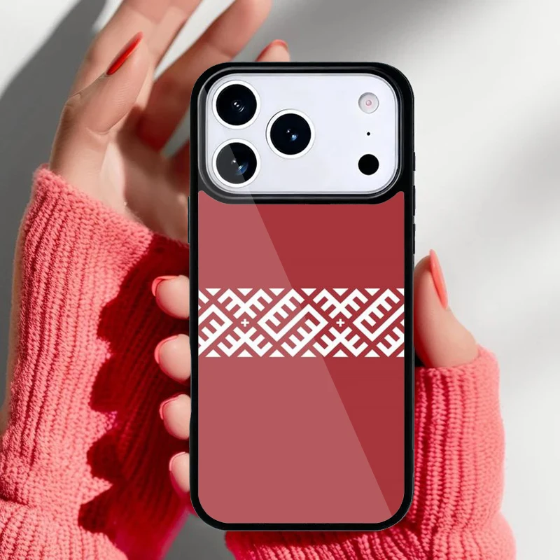 Funda colocada en un iPhone — vista trasera